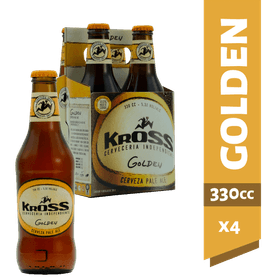 Pack 4 un. Cerveza Kross Golden Ale 5.3° 330 cc