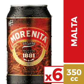 Pack 6 un. Cerveza Morenita Malta 4.6° 350 cc