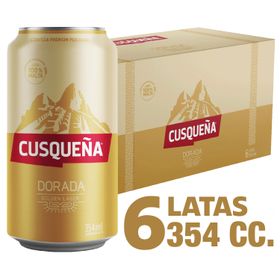 Pack 6 un. Cerveza Cusqueña Golden Lager 4.8° 355 cc