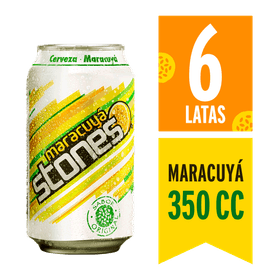 Pack 6 un. Cerveza Stones Maracuya Fuit Beer 2.5° 350 cc