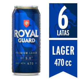 Pack 6 un. Cerveza Royal Guard Premium Lager 5.0° 470 cc