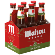 Pack 6 un. Cerveza Mahou Lager Sin Gluten 5.5° 330 cc