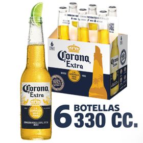 Pack 6 un. Cerveza Corona Lager 4.5° 330 cc