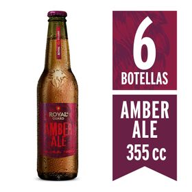 Pack 6 un. Cerveza Royal Guard Amber Ale 6.3° 355 cc