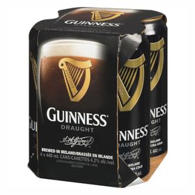 Pack 4 un. Cerveza Guinness Stout 4.2° 440 cc