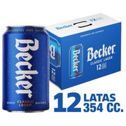 Pack 12 un. Cerveza Becker 354 cc