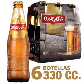 Pack 6 un. Cerveza Cusqueña Golden Lager 5.0° 330 cc