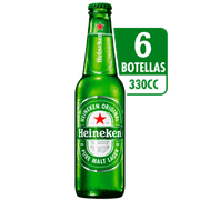 Pack 6 un. Cerveza Heineken Lager 5.0° 330 cc