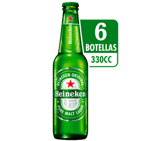Pack 6 un. Cerveza Heineken Lager 5.0° 330 cc