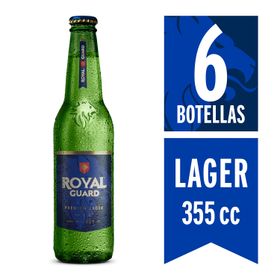 Pack 6 un. Cerveza Royal Guard Premium Lager 5.0° 355 cc