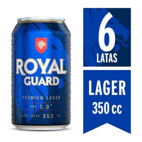 Pack 6 un. Cerveza Royal Guard Premium Lager 5.0° 350 cc