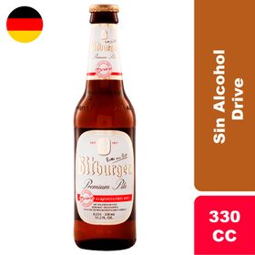 Cerveza Bitburger Premium Pils Sin alcohol 330 cc