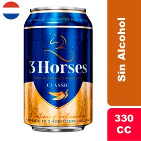 Cerveza 3 Horses Lager Sin alcohol 330 cc