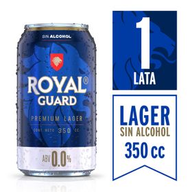 Cerveza Royal Guard Premium Lager Sin alcohol 350 cc