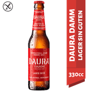 Cerveza Damm Daura Lager Sin Gluten 4.6° 330 cc