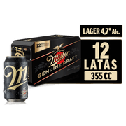 Pack 12 un. Cerveza Miller Lager 4.7° 330 cc