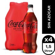 Pack 4 un. Coca-Cola Sin Azúcar 1.5 L