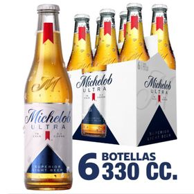 Pack 6 un. Cerveza Michelob Ultra 4.2° Botellín 330 cc