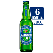 Pack 6 un. Cerveza Heineken Cero Lager Sin Alcohol 330 cc