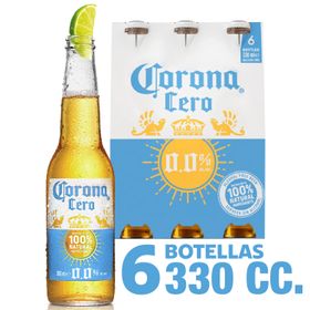 Pack 6 un. Cerveza Corona Lager Sin alcohol 330 cc