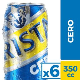 Pack 6 un. Cerveza Cristal Lager Sin alcohol 350 cc