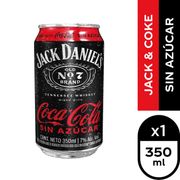 Jack & Coke Sin Azúcar 7° Lata 350 ml