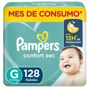 Pañales Pampers Confort Sec Talla G 128 un.