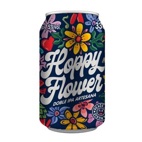 Cerveza Barcelona Hoppy Flower Doble Ipa Artesana 7.5° Lata 330 cc