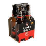 Pack 4 un. Cerveza Estrella Galicia Premium Lager 4.7° 330 cc