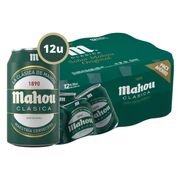 Pack 12 un. Cerveza Mahou Lager 4.8° 330 cc