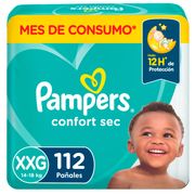 Pañales Pampers Confort Sec Talla XXG 112 un.