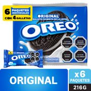 Pack Galletas Oreo Sabor Original 36 g 6 un.