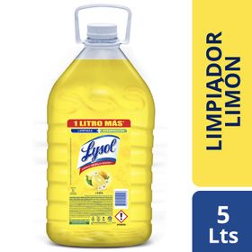 Limpiador Líquido Lysol Desinfectante Limón 5 L