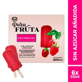 Helado Savory Pura Fruta Multipack Frambuesa 50 ml 6 un.