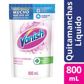 Quitamanchas Líquido Vanish Blanco Recarga 800 ml