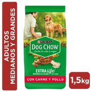 Alimento Perro Adulto Dog Chow Medianos y Grandes Carne y Pollo 1.5 kg