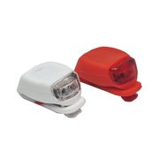 Set de Luces Ciclismo Bianchi Silicona Rojo Blanco