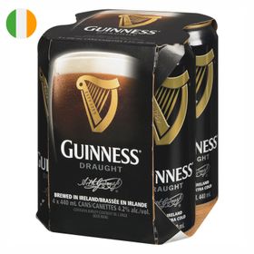 Pack 4 un. Cerveza Guinness Stout 4.2° 440 cc