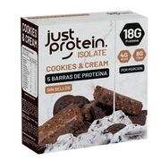 Barra Justprotein Isolate Cookies & Cream 5 un.