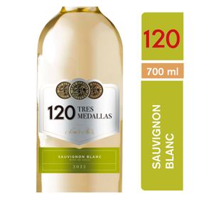 Vino Sauvignon Blanc Tres Medallas Viña Santa Rita 700 cc