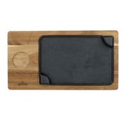 Plancha Hierro Fundido con Acacia 45 x 24 x 1.5 cm La Hacienda