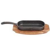 Grill Hierro Fundido Base Acacia 31 x 10 x 3.5 cm La Hacienda