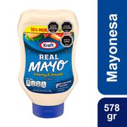 Mayonesa Kraft Real Mayo Regular Squeeze 578 g