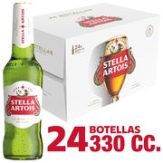 Pack 24 un. Cerveza Stella Artois Lager 5.2° 330 cc