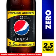 Bebida Pepsi Zero retornable 2.5 L + Envase