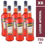 Caja 6 un. Licor Aperol 11° 750 cc