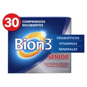 Multivitamínico Bion3 Senior Con Probióticos 30 Comprimidos