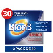 Pack Multivitamínico Bion3 Senior Con Probióticos