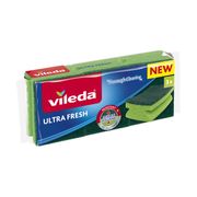 Esponja Ultra Fresh Acanalada Antibacterial Vileda 3 un.