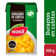 Duraznos Cubitos Wasil 265 g drenado